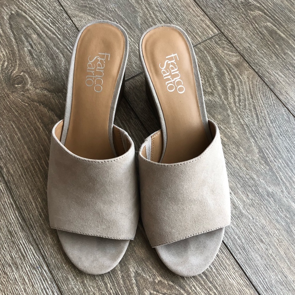 Franco Sarto slip on wedges